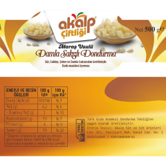 Maraş Usulü Damla Sakızlı Dondurma 500 Gr