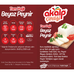 Tam Yağlı Beyaz Peynir 500 Gr