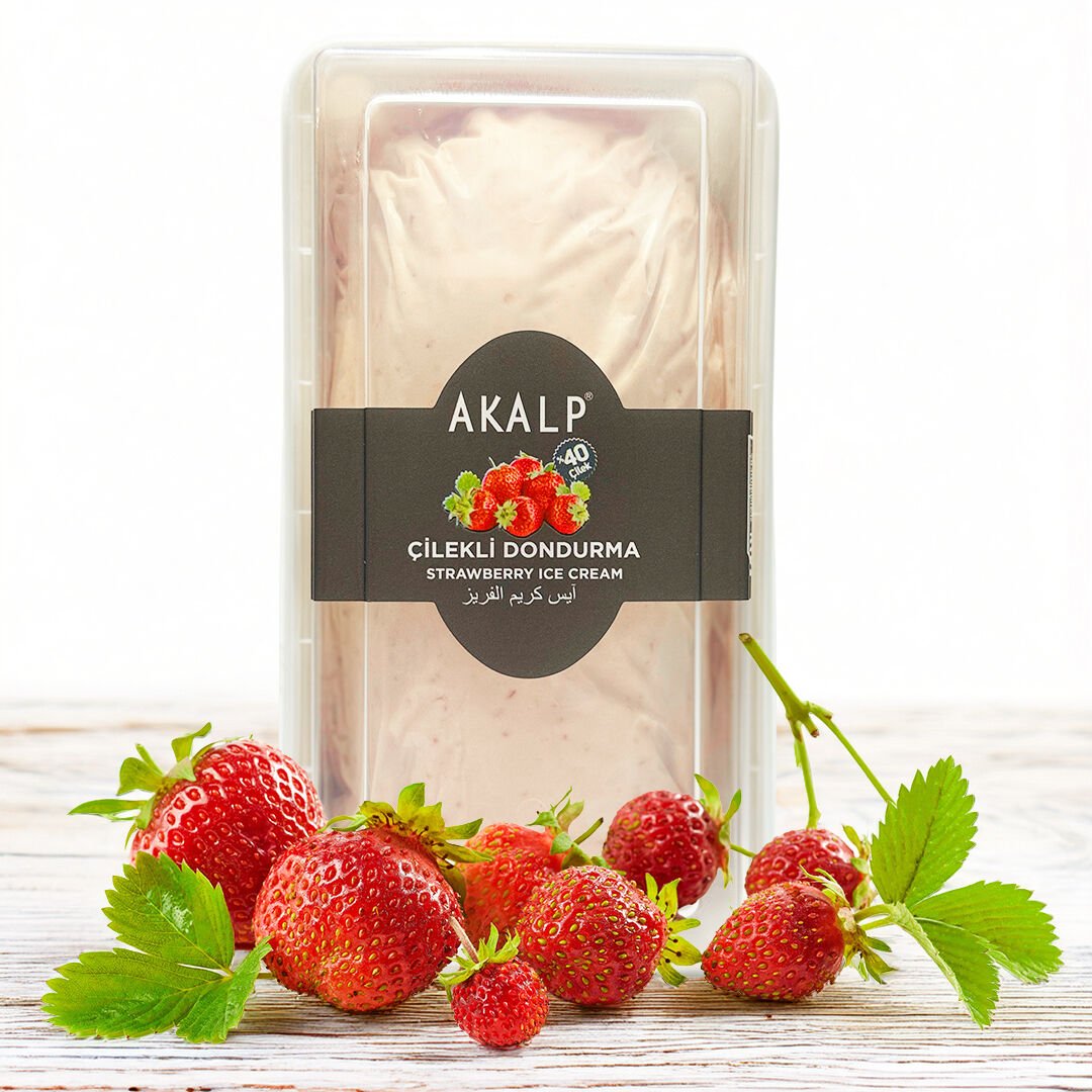 Çilekli Dondurma 500 Gr