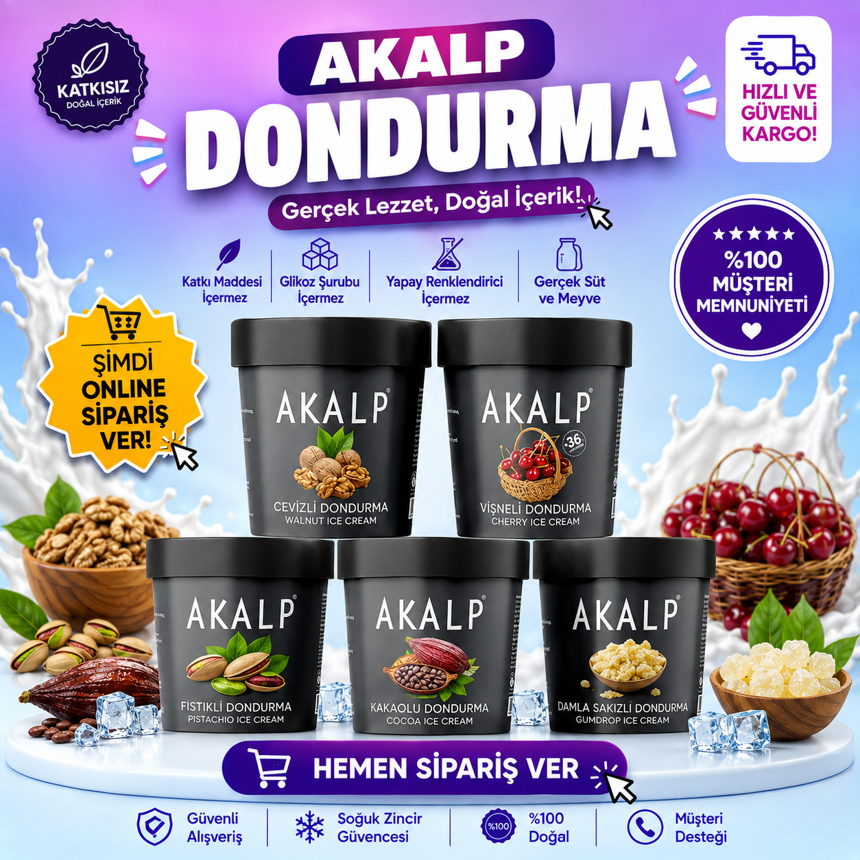 5'li Karışık Dondurma Paketi