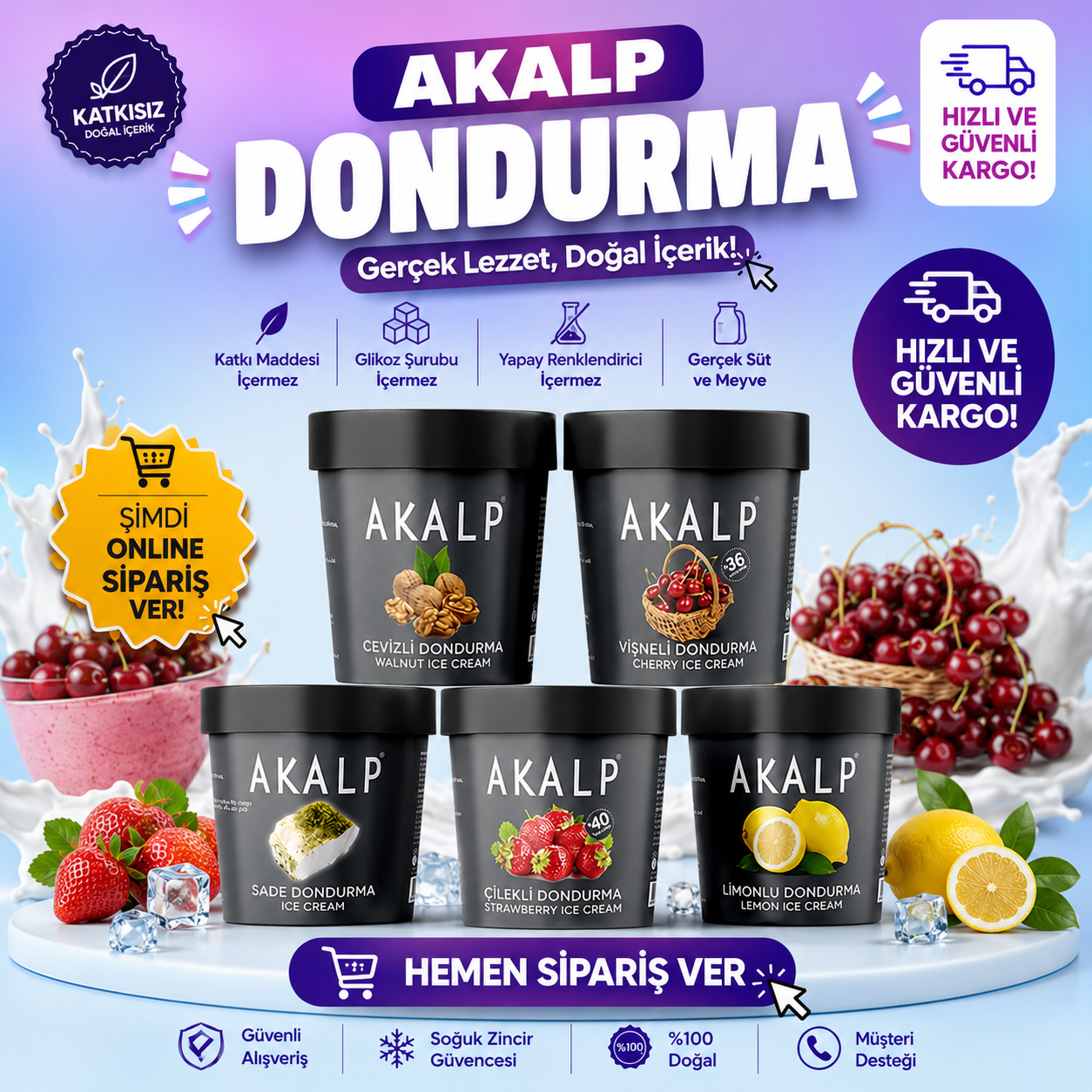 5'li Karışık Dondurma Paketi